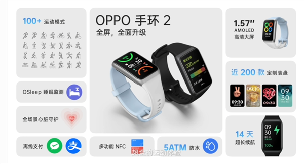 239元起！OPPO手环2发布：多功能NFC、两周续航