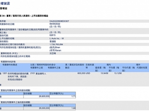 总裁沈亚楠减持60万股理想汽车 套现5000万元