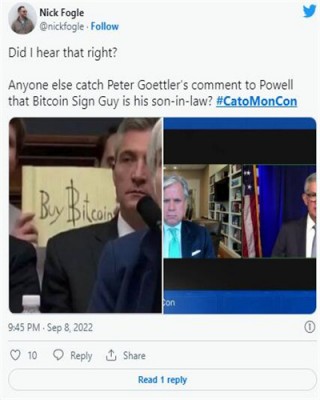 卡托研究所首席执行官说他的女儿 嫁给了比特币签名人