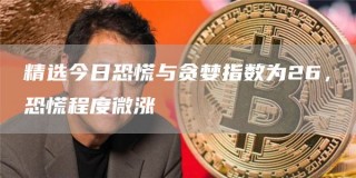 精选今日恐慌与贪婪指数为26，恐慌程度微涨