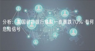 分析：美国硅谷银行缘何一夜暴跌70% 有何危险信号