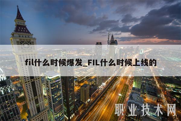 fil什么时候爆发_FIL什么时候上线的