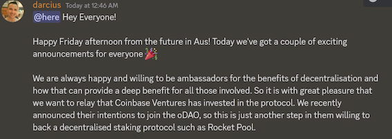 去中心化质押协议Rocket Pool获得Coinbase Ventures投资-第1张图片-欧易下载