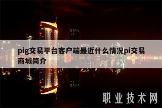 pig交易平台客户端最近什么情况pi交易商城简介