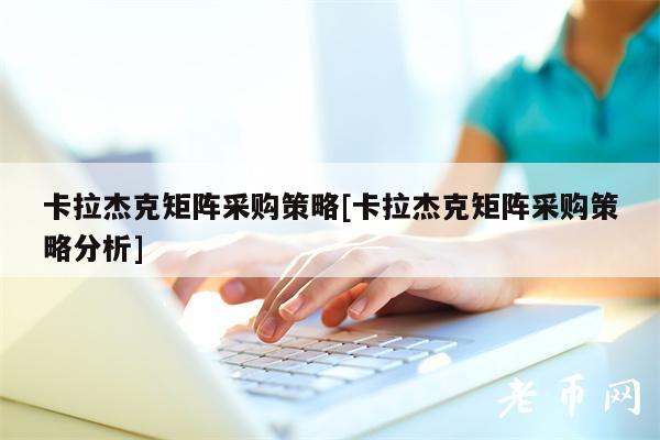 卡拉杰克矩阵采购策略[卡拉杰克矩阵采购策略分析]-第1张图片-欧易下载