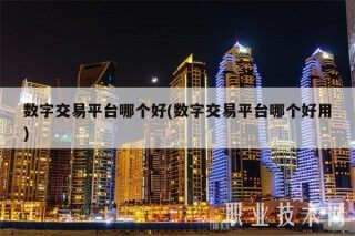 数字交易平台哪个好(数字交易平台哪个好用)